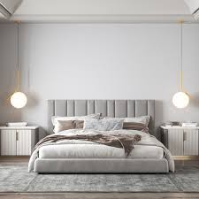 Modern Grey Bed Set
